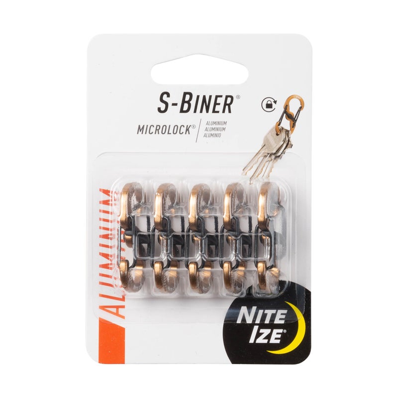 Nite Ize S-Biner MicroLock Aluminum - Secure Key Organizer for Everyday Use - Mini Twist-to-Lock Carabiners - Lightweight Aluminum Body - Heavy Duty - Convenient - Image 1